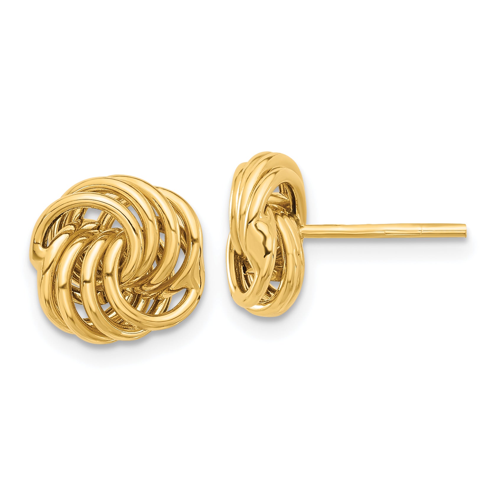 14K Polished Love Knot Post Earrings