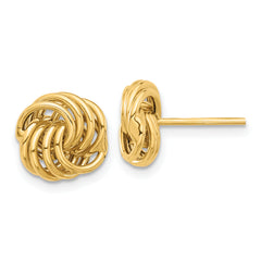 14K Polished Love Knot Post Earrings