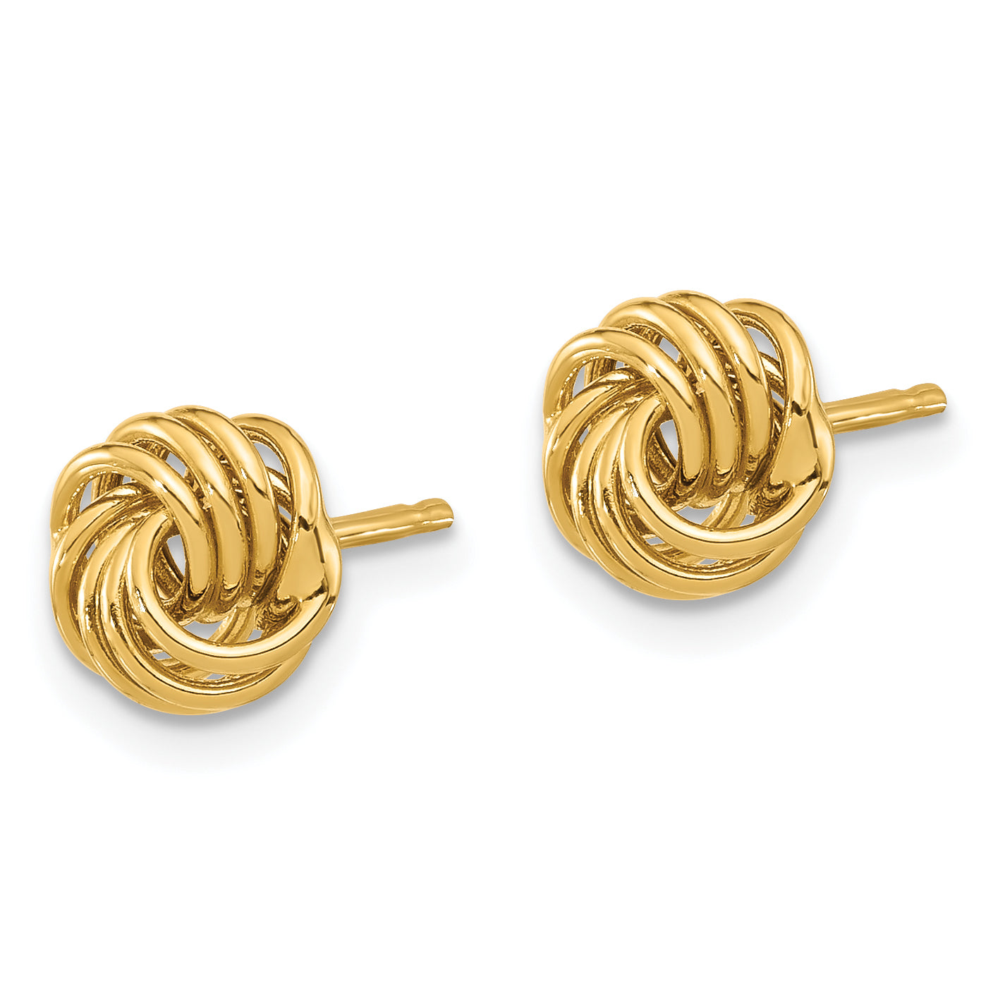 14K Polished Love Knot Post Earrings