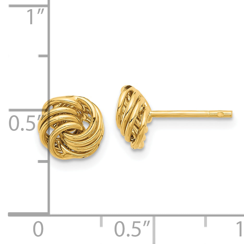 14K Polished Love Knot Post Earrings