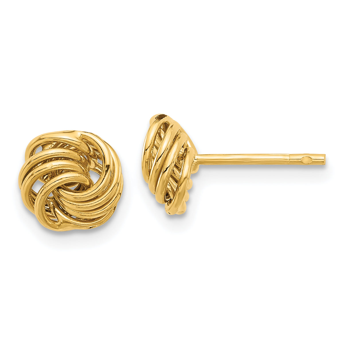 14K Polished Love Knot Post Earrings