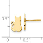 14K Cat Earrings