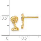 14K Diamond-cut Palm Tree Earrings