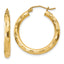 14k Diamond-cut Hoop Earrings