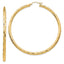 14k Diamond-cut Hoop Earrings