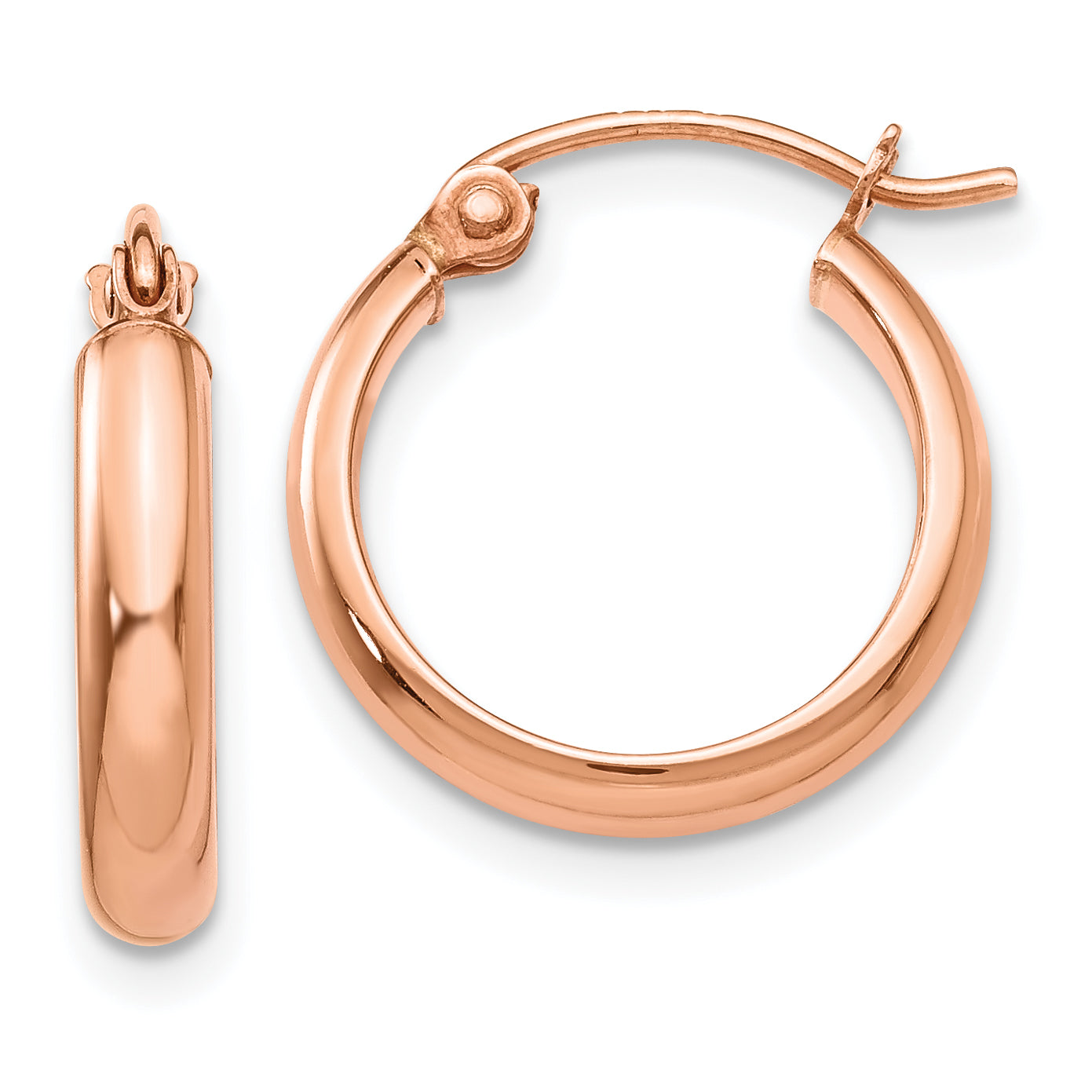 14k Rose Gold Hoop Earrings Main image