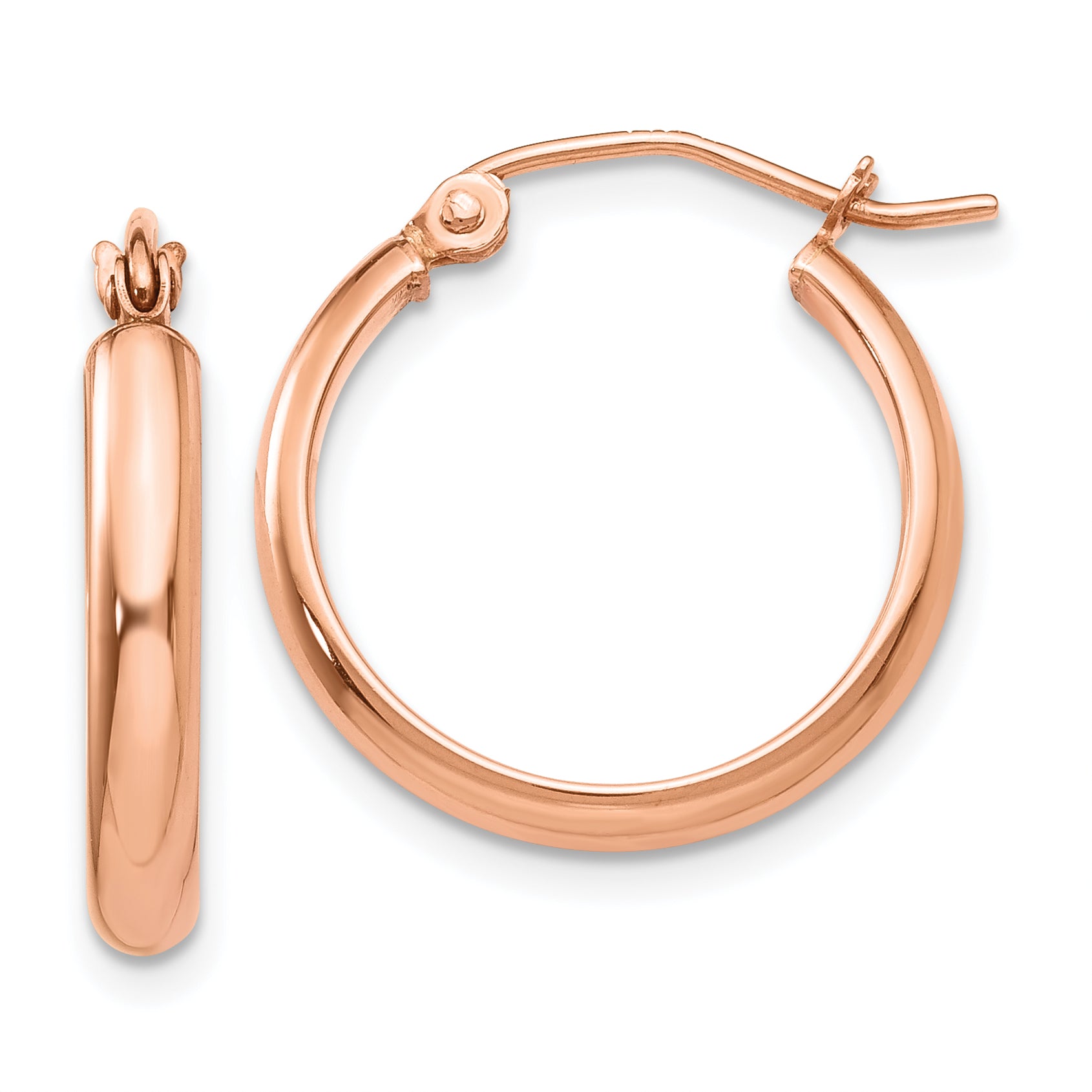 14k Rose Gold Hoop Earrings Main image