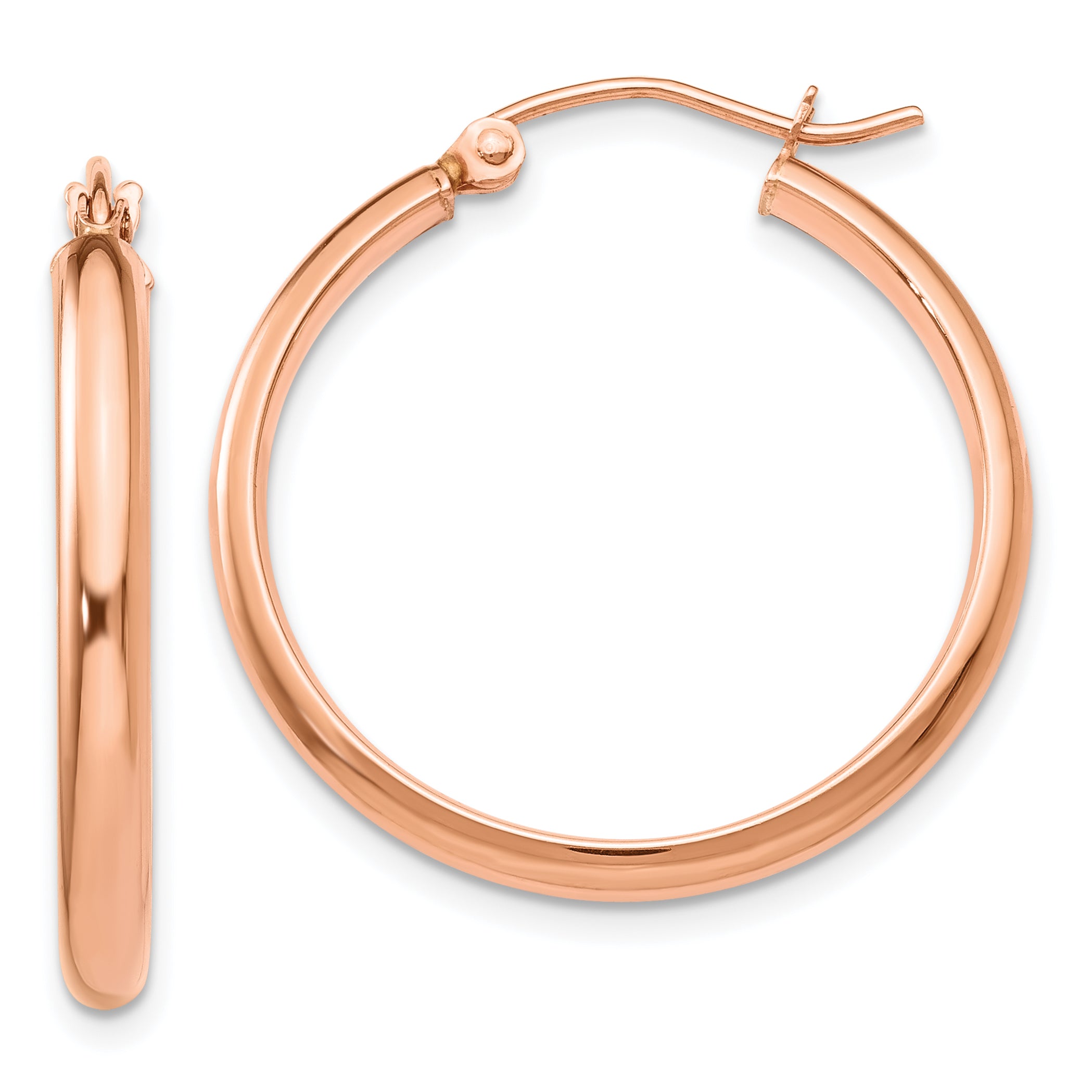 14k Rose Gold Hoop Earrings Main image