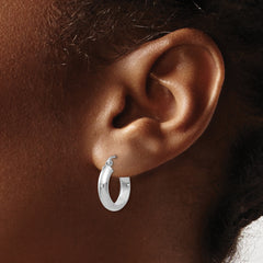 14k White Gold Hoop Earrings