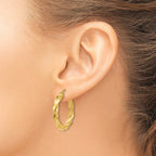 14k Light Twisted Hoop Earrings