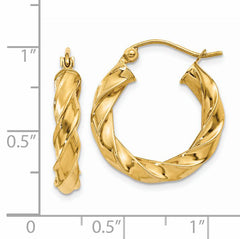 14k Light Twisted Hoop Earrings