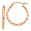 14k Rose Gold Twisted Hoop Earrings