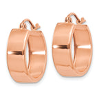14k Rose Gold Polished Hoop Earrings