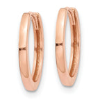 14k Rose Gold Round Hinged Hoop Earrings