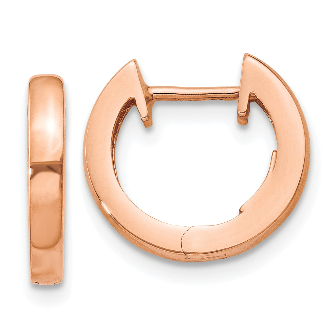 14K Rose Gold Hinged Hoop Earrings Main image