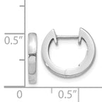 14K White Gold Hinged Hoop Earrings