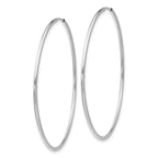 14k White Gold Polished Endless Tube Hoop Earrings