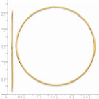 14k Polished Endless Tube Hoop Earrings
