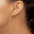 14k Polished Endless Tube Hoop Earrings