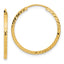 14k Diamond-cut Square Tube Endless Hoop Earrings