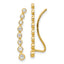 14K CZ Ear Climber Earrings