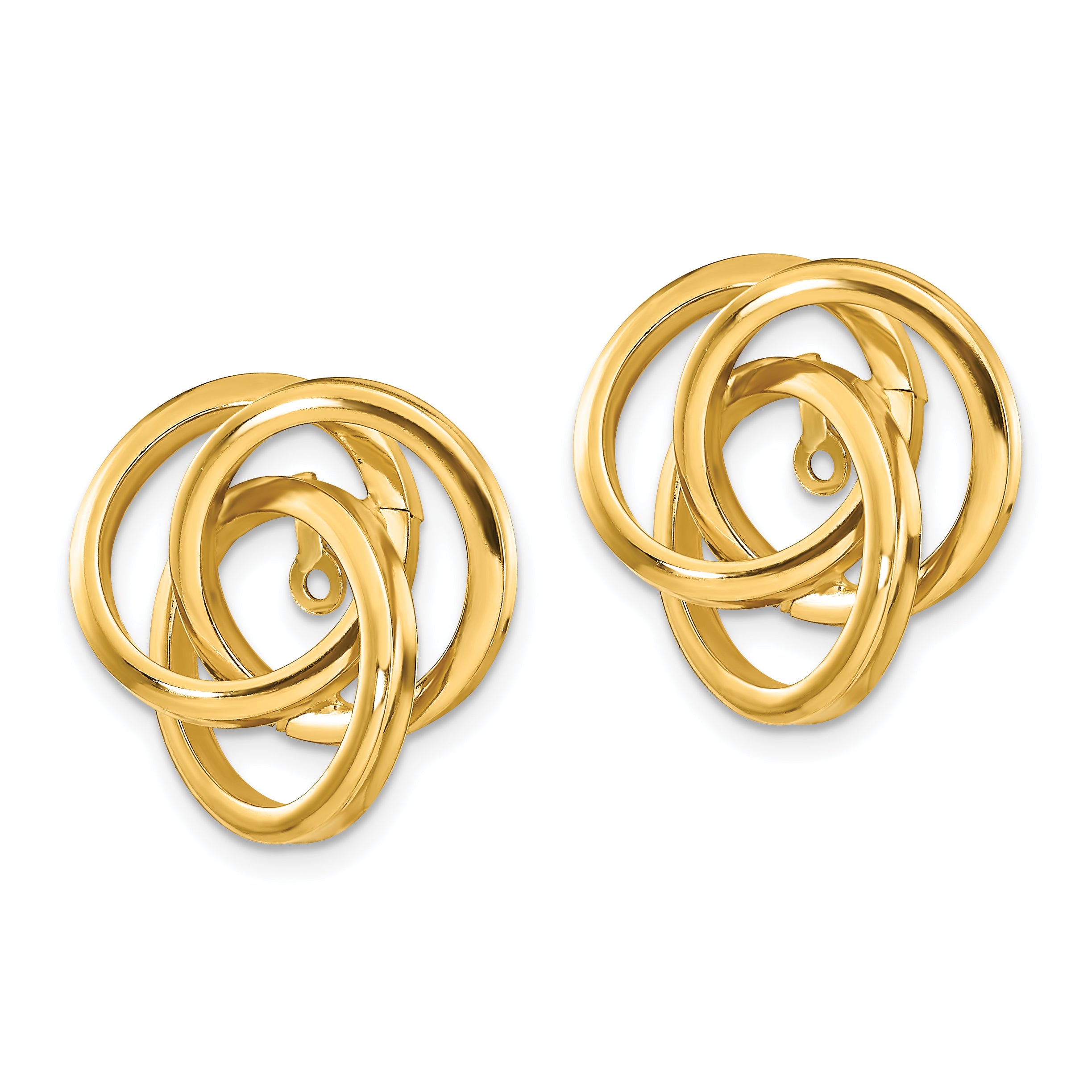 14k Polished Love Knot Earring Jackets