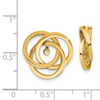 14k Polished Love Knot Earring Jackets