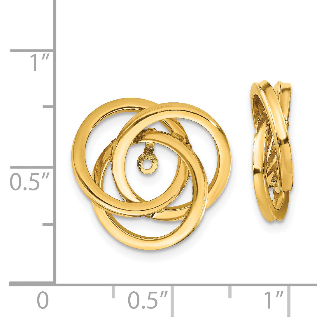14k Polished Love Knot Earring Jackets