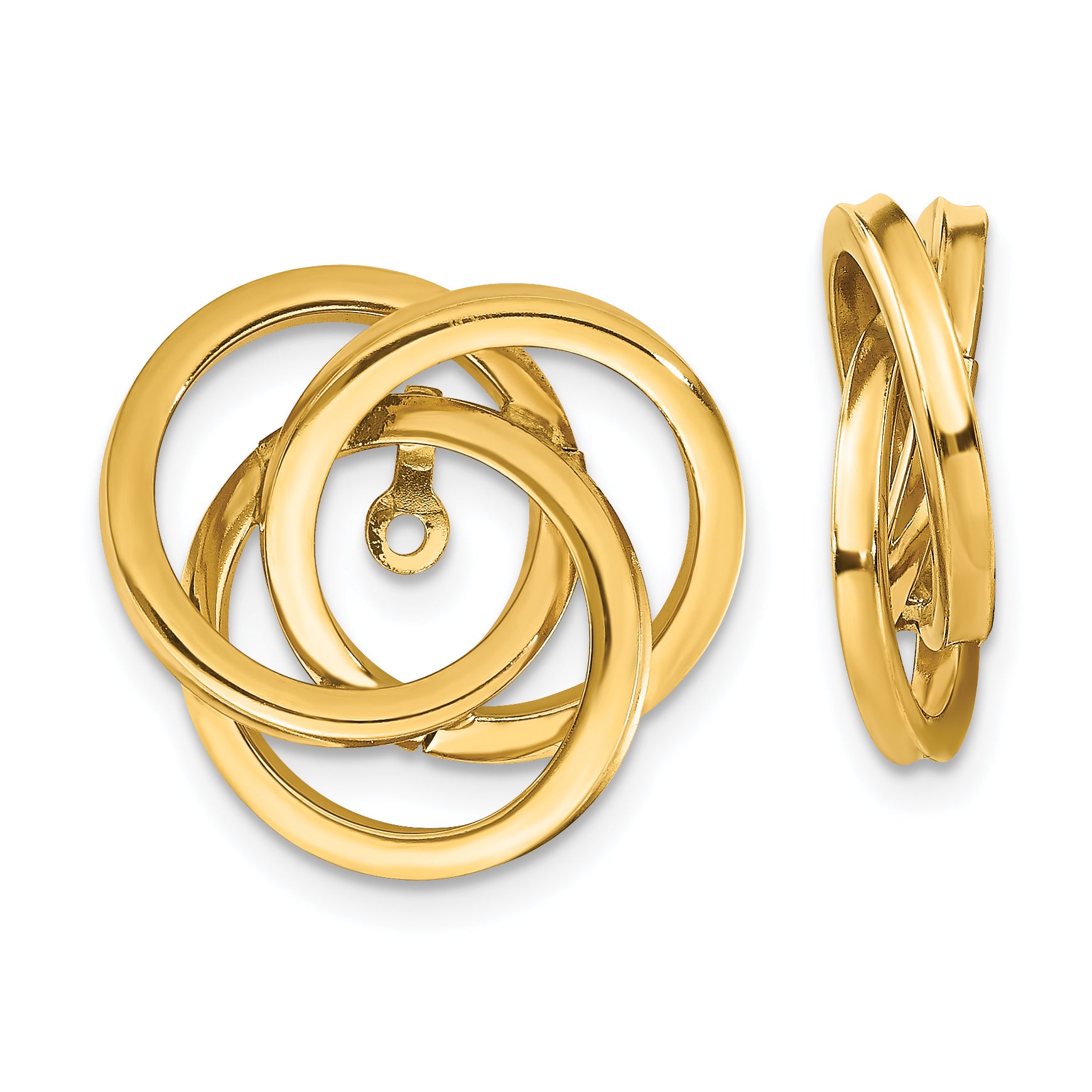 14k Polished Love Knot Earring Jackets Main image