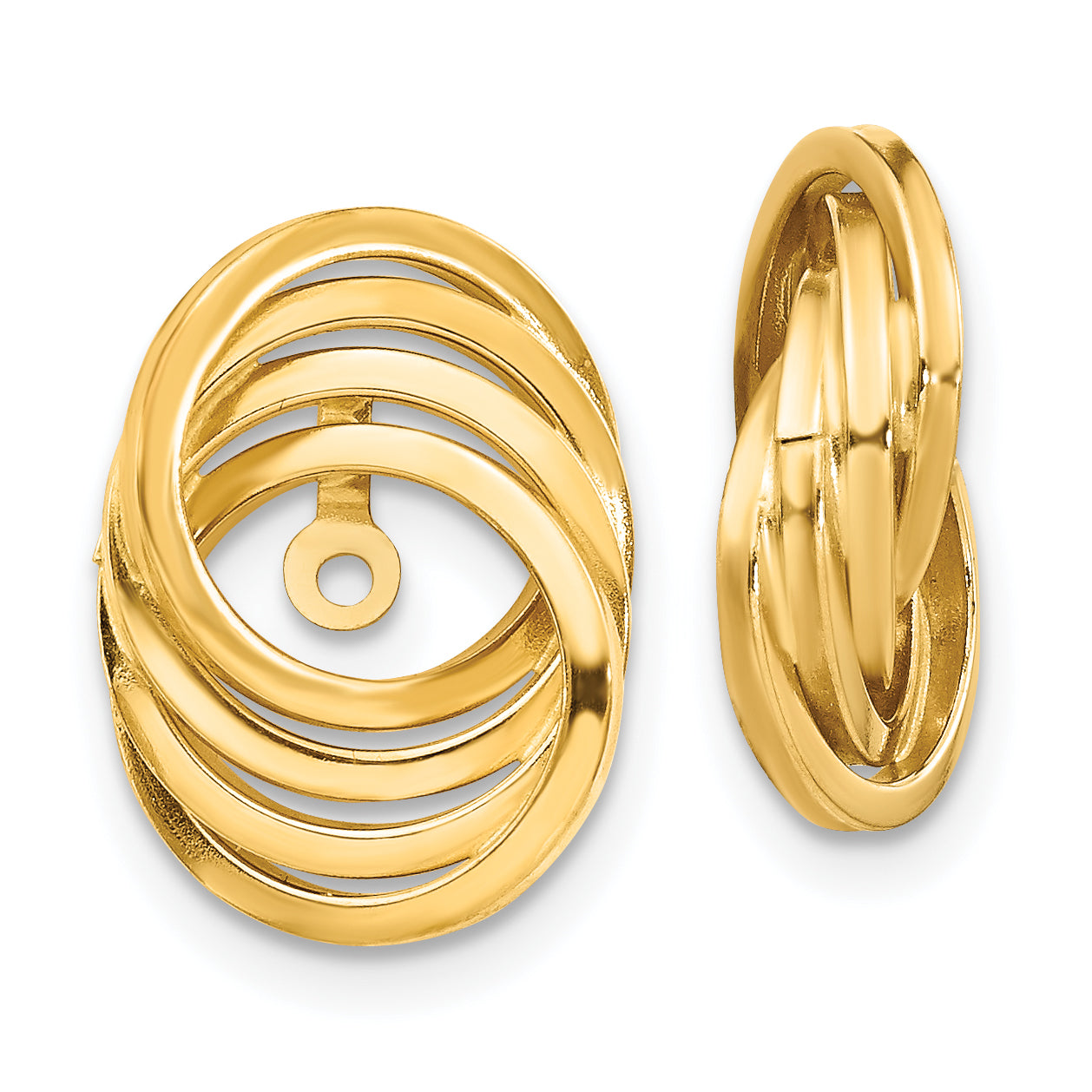 14k Polished Love Knot Earring Jackets Main image