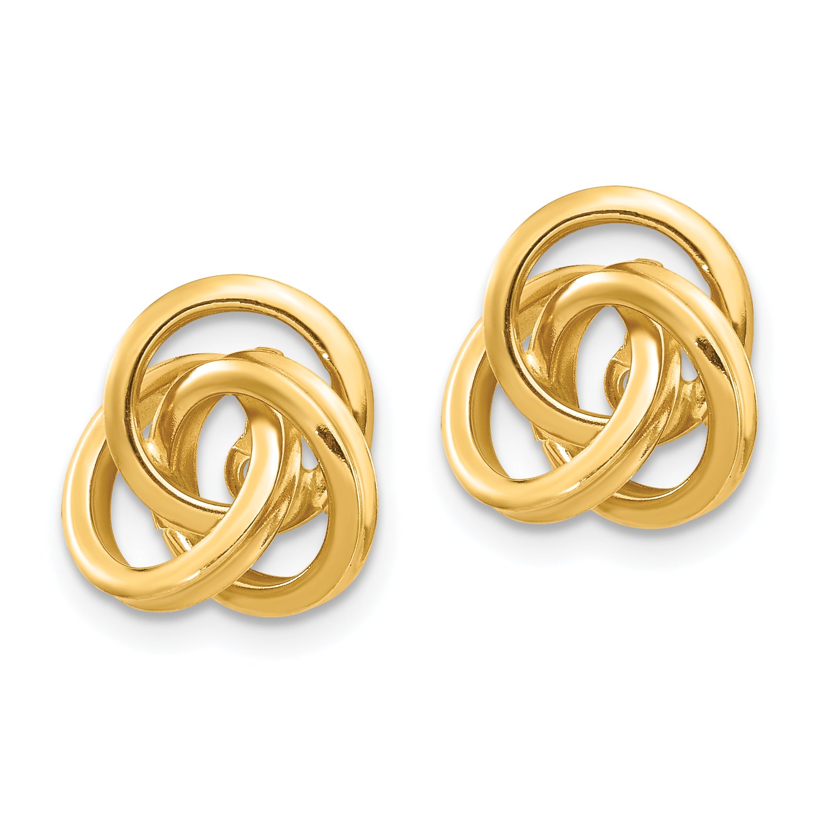 14k Polished Love Knot Earring Jackets Secondary image