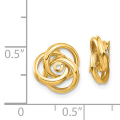 14k Polished Love Knot Earring Jackets