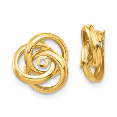 14k Polished Love Knot Earring Jackets