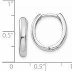14k White Gold Hinged Hoop Earrings