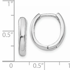14k White Gold Hinged Hoop Earrings