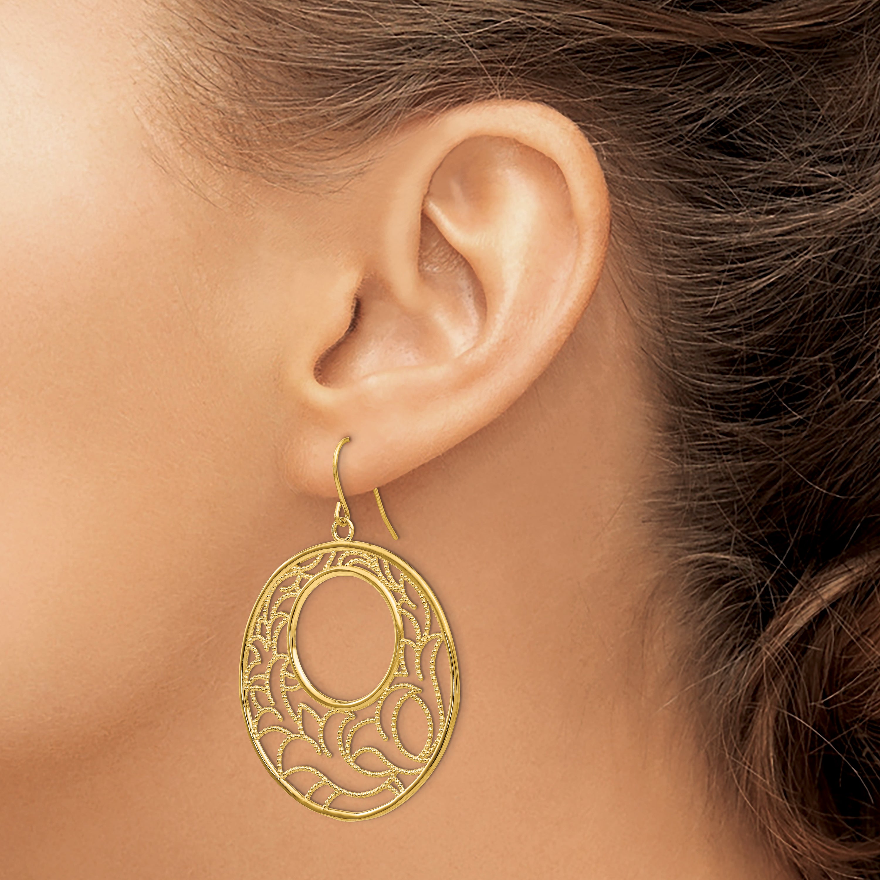 14K Circle Earrings