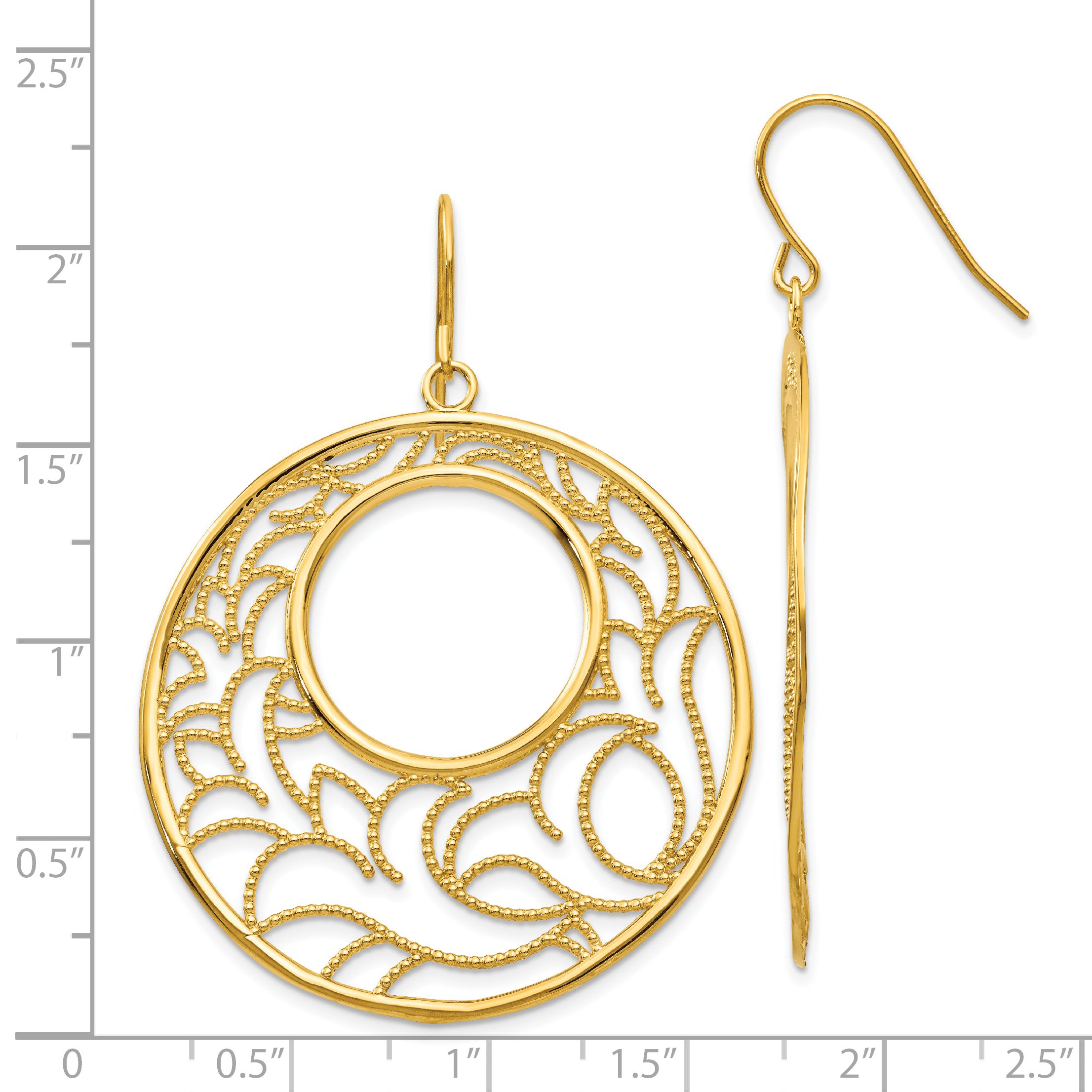 14K Circle Earrings