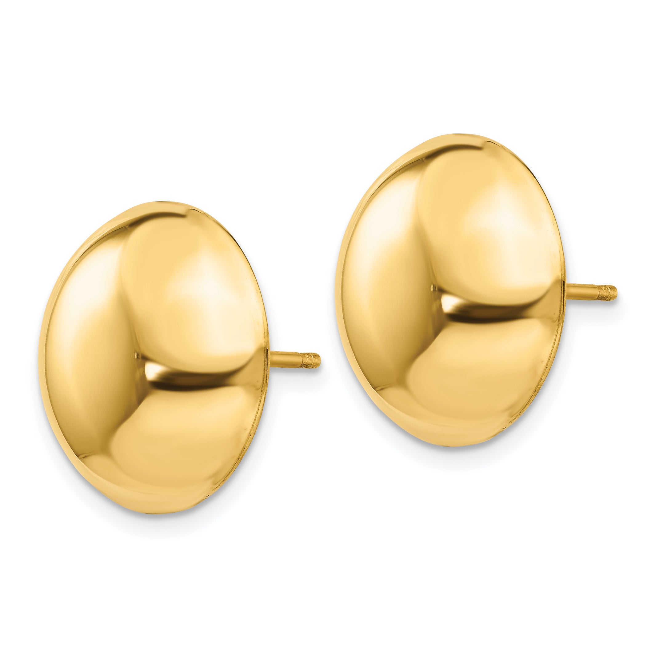 14k 15.50mm Button Post Earrings Secondary image