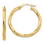 14K Twisted Textured Hoop Earrings