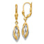 14K Two-Tone Polished Dangle Leverback Earrings
