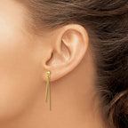 14k Polished Post Dangle Earrings