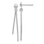 14k White Gold Polished Post Dangle Earrings