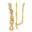 14k Gold Polished Infinity Ear Climber Earrings