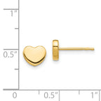 14K Polished Heart Post Earrings