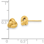 14k Gold Polished Love Knot Post Earrings