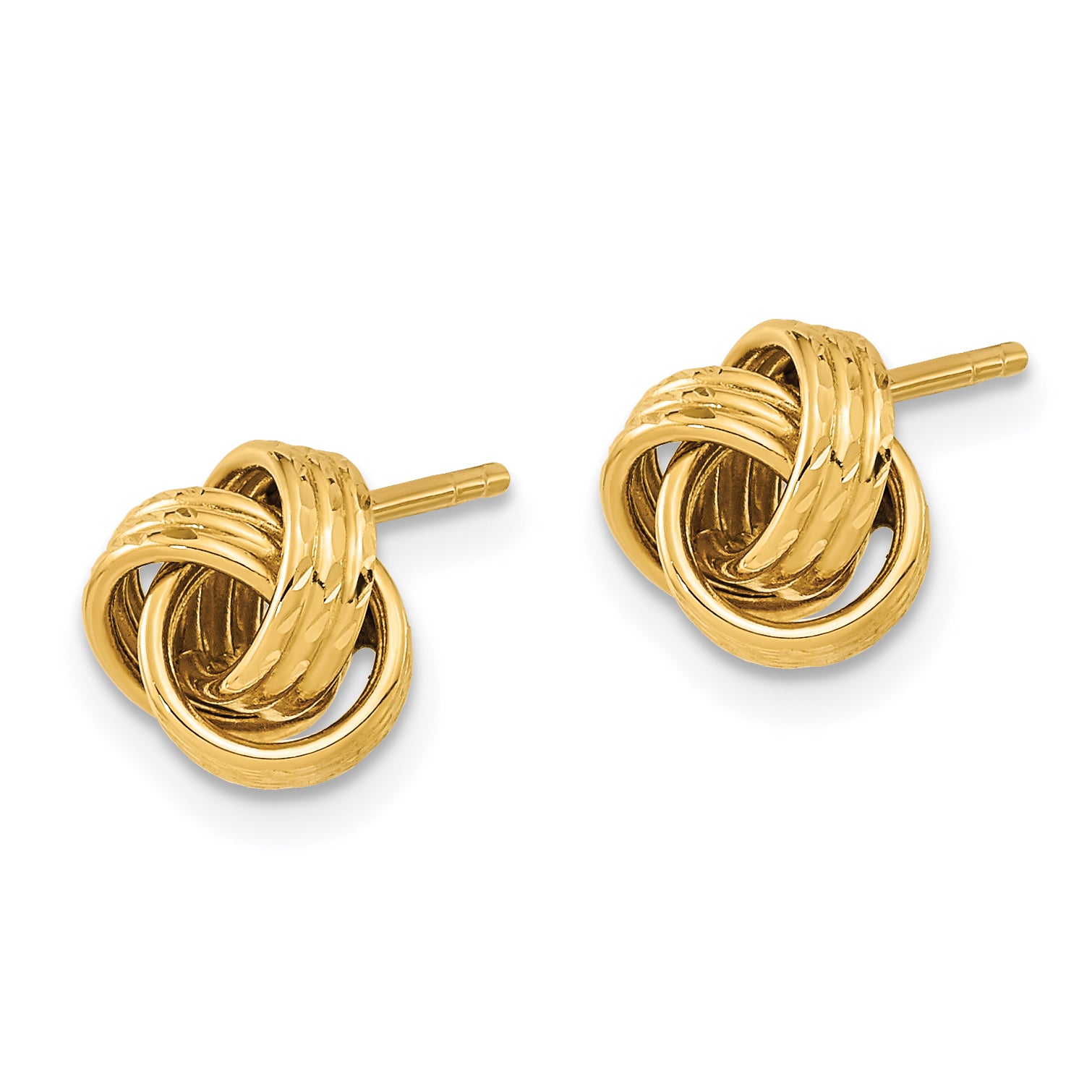 14K Polished Love knot Post Earrings Secondary image