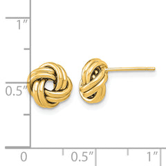 14k Polished Double Love Knot Post Earrings