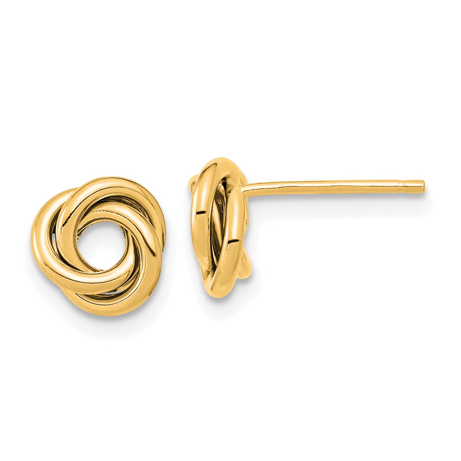 14K Polished Love Knot Post Earrings