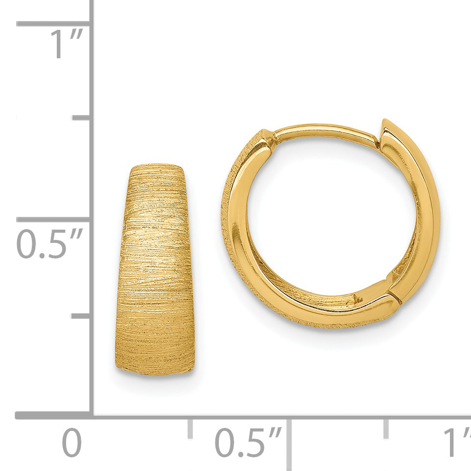 14K Textured Hoop Earrings