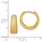 14K Textured Hoop Earrings